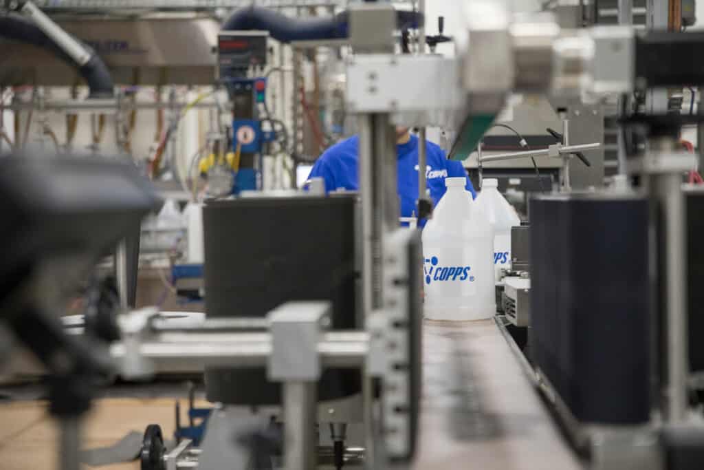 Quality of Products - Resin Bottles being filled