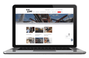 Laptop with video on screen