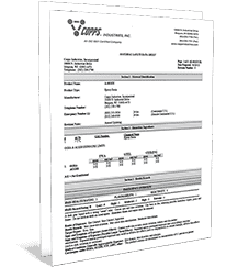 SDS Sheet Example View